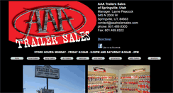 Desktop Screenshot of aaatrailersales.com