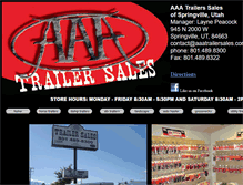 Tablet Screenshot of aaatrailersales.com